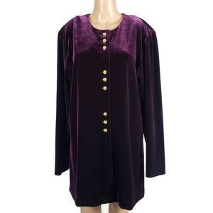 VTG R&M Richards velvet tunic top size 16
